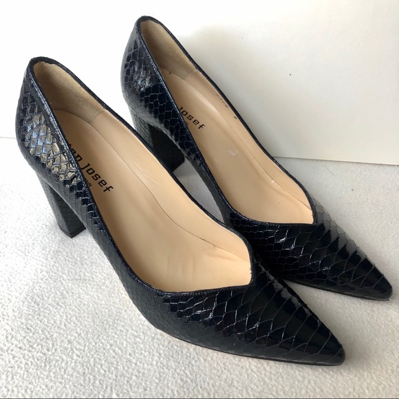 Jon Josef Shoes - Jon Josef Jessica Snake Print Patent Leather Heels